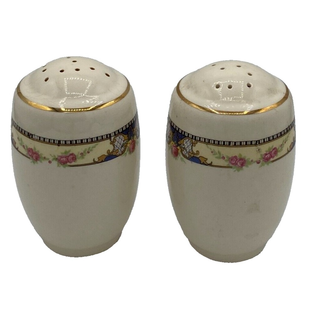 Vintage Ballerina Camwood Floral Pattern Salt & Pepper - Picture 2 of 3